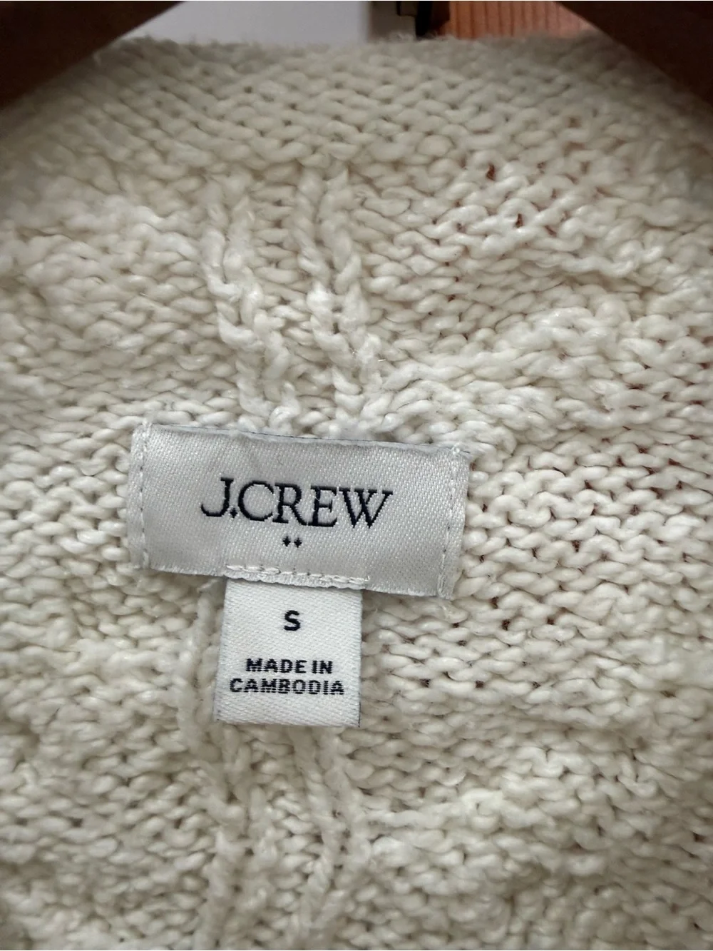 J. Crew Cream Cable Turtleneck Sweater